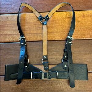 Black and Tan Leatherette Harness